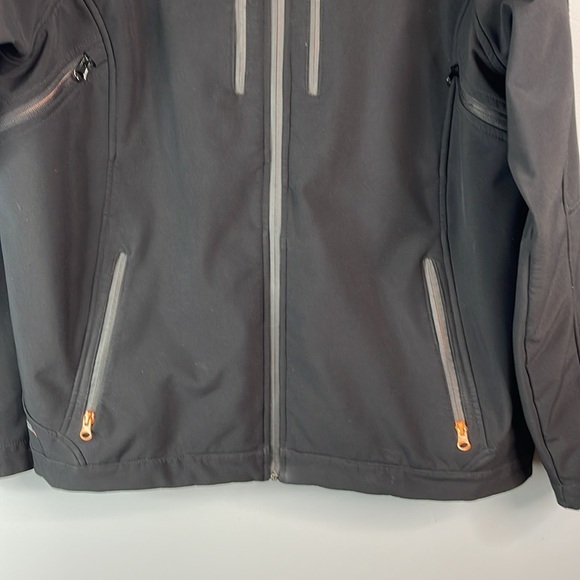 FXR Mountain Mens Black Soft Shell Jacket Fleece Lined Graphics Logo Neon XL - Picture 5 of 16